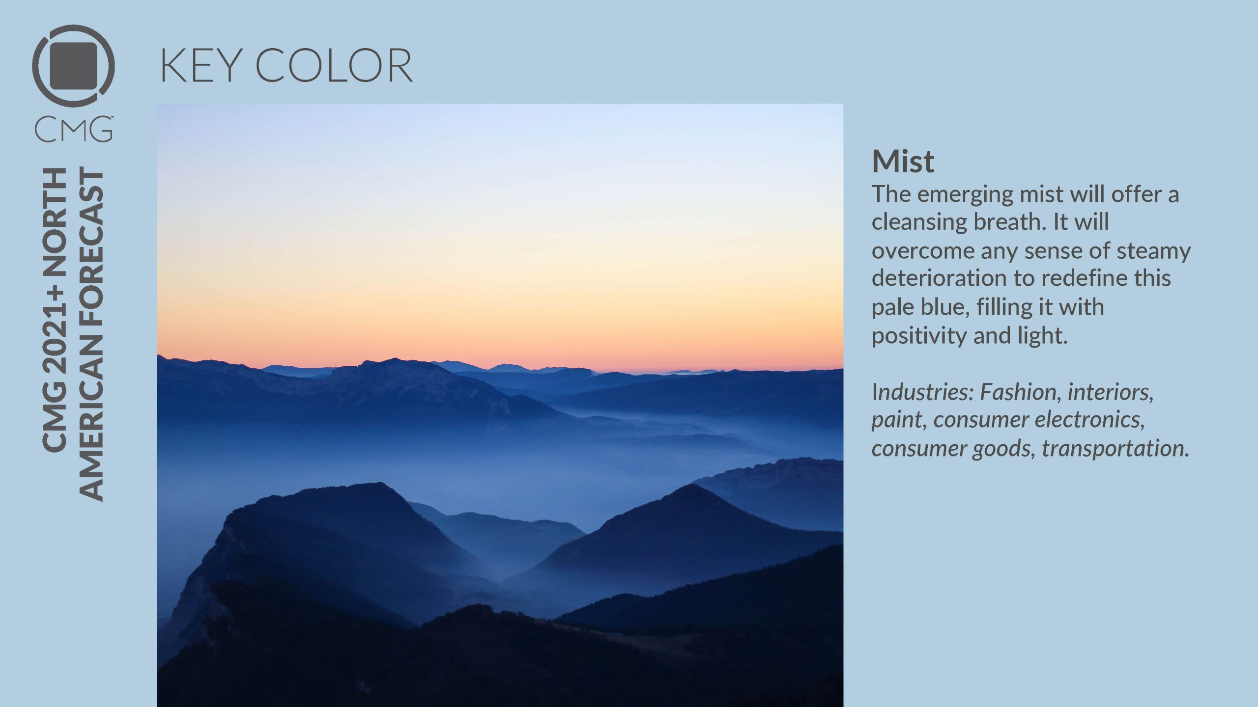 CMG 2021 Key Color Mist